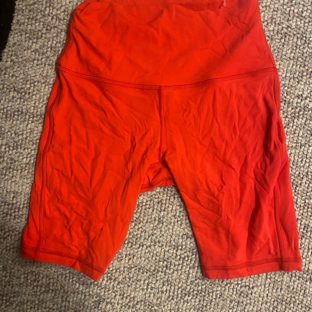 Lululemon Athletica Vibrant Red Athletic Shorts